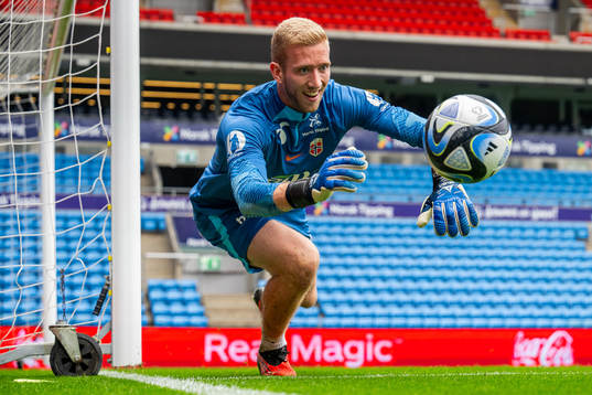 Goalkeeper Egil Selvik of the Norwegian national football