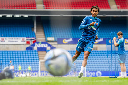Antonio Nusa of the Norwegian national football team