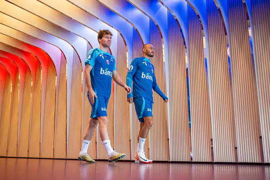 Emil Breivik and Fredrik Aursnes of the Norwegian national