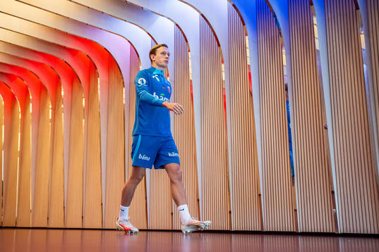 Marcus Holmgren Pedersen of the Norwegian national football