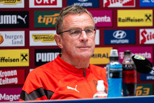 Ralf Rangnick, head coach of the Austrian national football