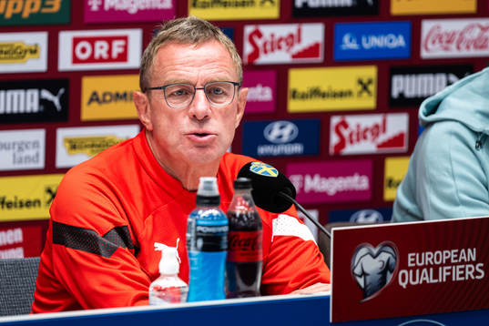 Ralf Rangnick, head coach of the Austrian national football