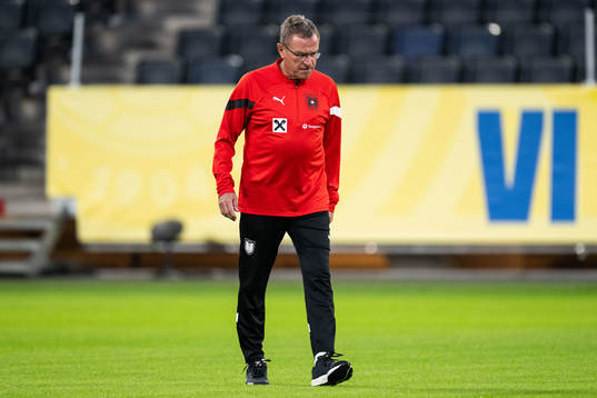 Ralf Rangnick, head coach of the Austrian national football