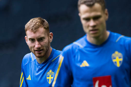 Dejan Kulusevski of the Swedish national football team at a