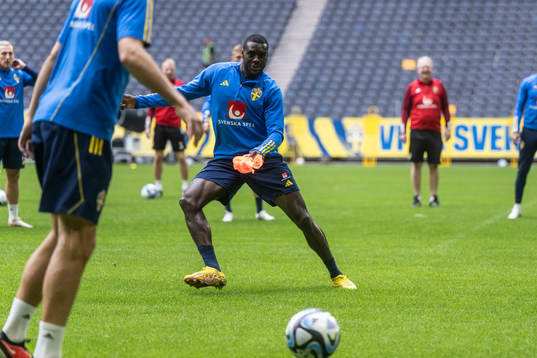 Ken Sema of the Swedish national football team at a