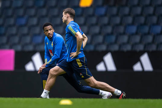Martin Olsson of the Swedish national football team at a