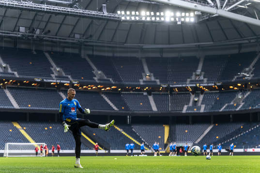Goalkeeper Robin Olsen of the Swedish national football