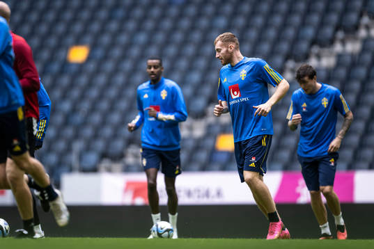 Dejan Kulusevski of the Swedish national football team at a