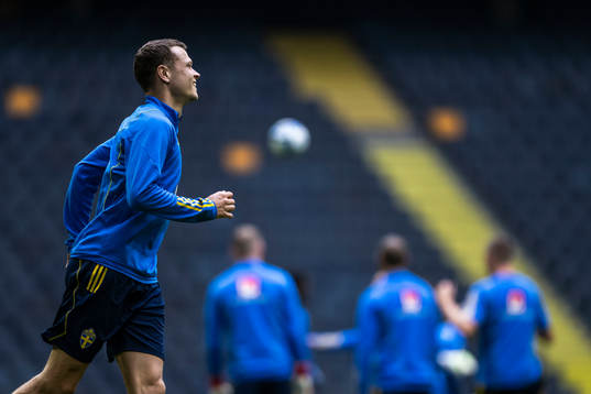 Viktor Claesson of the Swedish national football team at a
