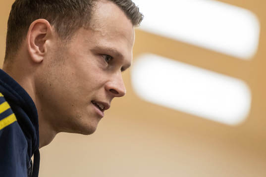 Viktor Claesson of the Swedish national football team at a