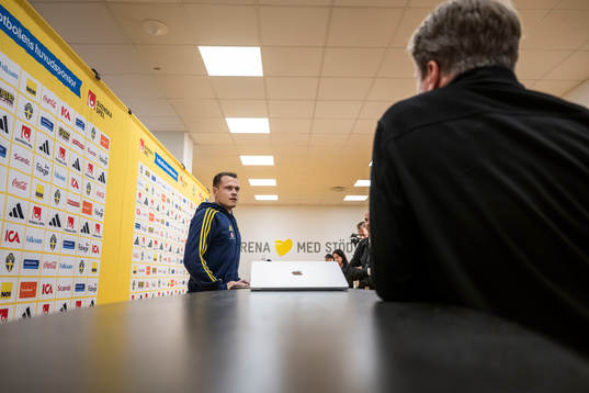 Viktor Claesson of the Swedish national football team at a