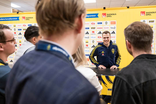 Viktor Claesson of the Swedish national football team at a
