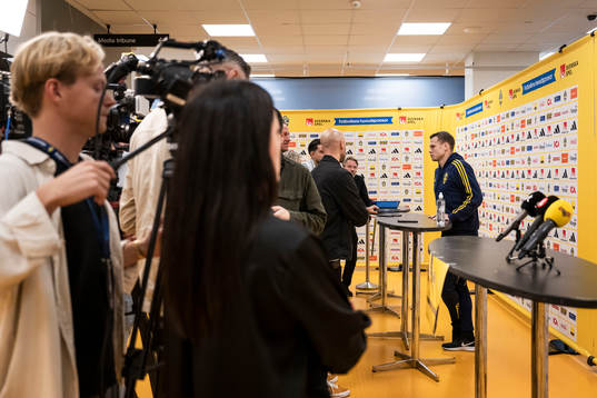 Viktor Claesson of the Swedish national football team at a