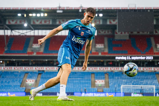 Jørgen Strand Larsen of the Norwegian national football