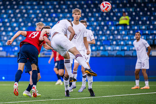 Kristian Fredrik Malt Arnstad of Norway scores the 2-0 goal