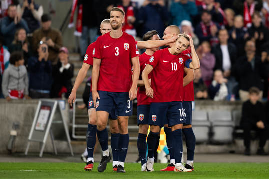 Martin Ødegaard of Norway celebrates