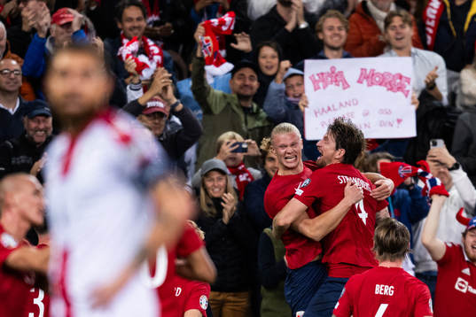 Erling Braut Haaland of Norway celebrates