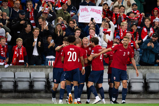 Erling Braut Haaland of Norway celebrates