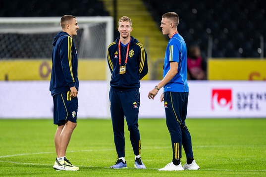 Gustaf Lagerbielke, Samuel Gustafson and Emil Holm of Sweden