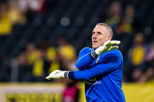 Goalkeeper Robin Olsen of Sweden