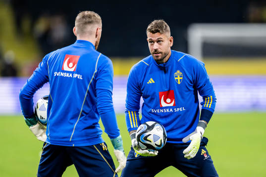 Goalkeeper Kristoffer Nordfeldt of Sweden