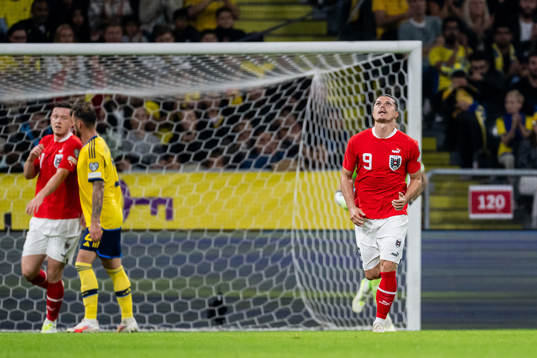 Marcel Sabitzer of Austria looks dejected