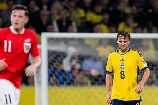 Albin Ekdal of Sweden looks dejected