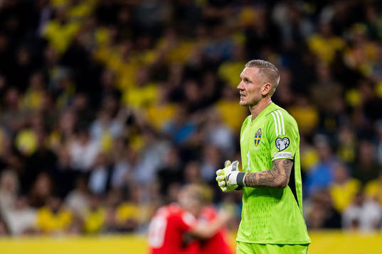 Goalkeeper Robin Olsen of Sweden