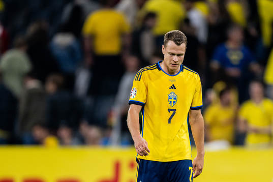 Viktor Claesson of Sweden looks dejected