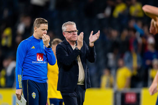 Goalkeeper coach Maths Elfvendal and Head coach Janne