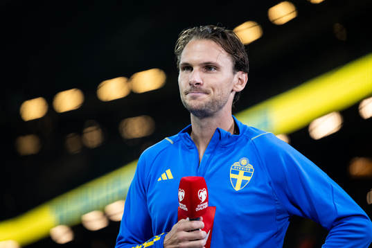 Albin Ekdal of Sweden in the Viaplay studio