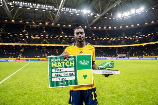 Ken Sema of Sweden, player of the match