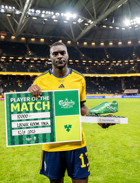 Ken Sema of Sweden, player of the match