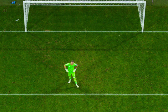 Goalkeeper Robin Olsen of Sweden looks dejected