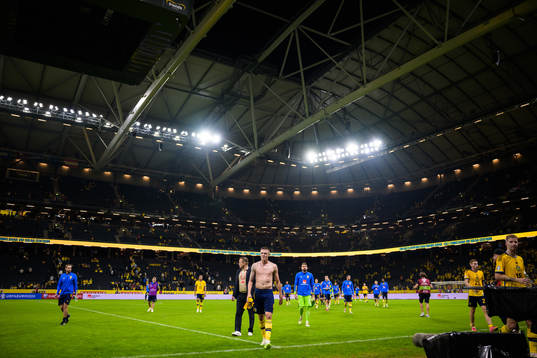 Emil Holm of Sweden looks dejected