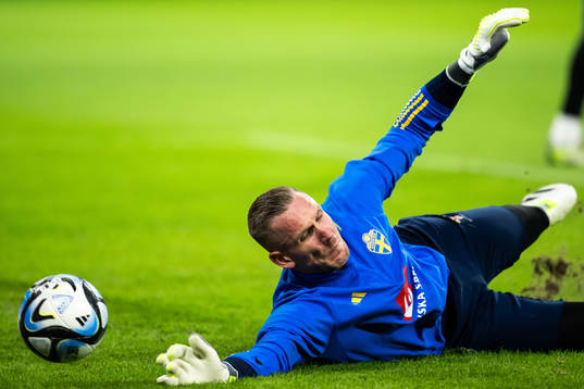 Goalkeeper Robin Olsen of Sweden