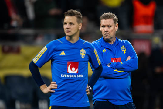 Goalkeeper coach Maths Elfvendal and Assistant coach Peter