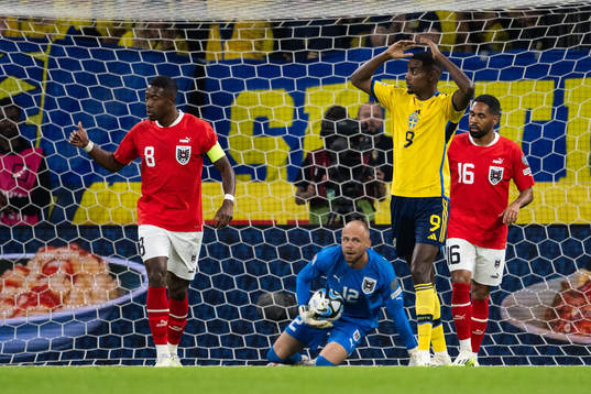Alexander Isak of Sweden looks dejected