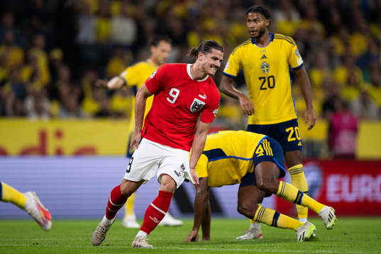 Marcel Sabitzer of Austria looks dejected