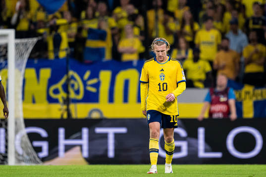 Emil Forsberg of Sweden looks dejected