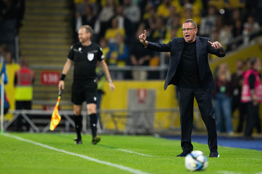 Head coach Ralf Rangnick of Austria