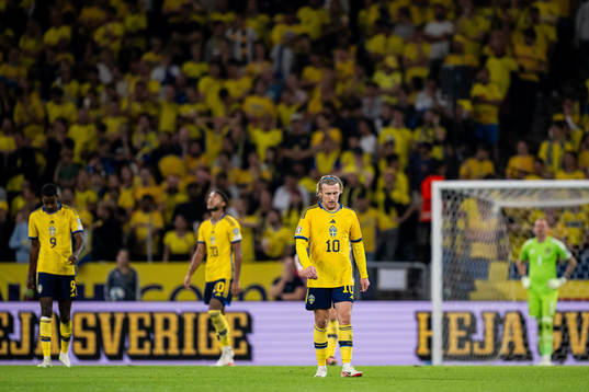 Emil Forsberg of Sweden looks dejected