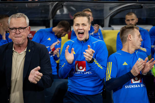 Head coach Janne Andersson and Goalkeeper coach Maths