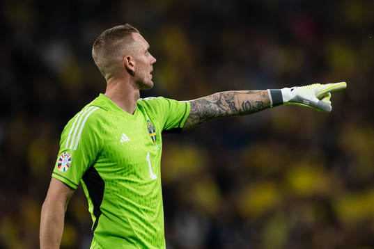 goalkeeper Robin Olsen of Sweden