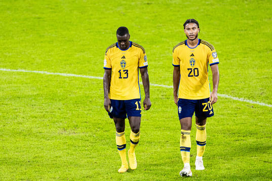 of Sweden Ken Sema and Jens-Lys Michel Cajuste of Sweden