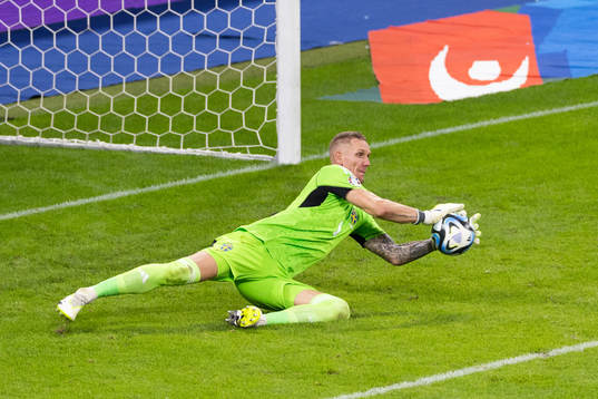 Goalkeeper Robin Olsen of Sweden