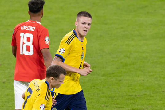 Emil Holm of Sweden celebrates
