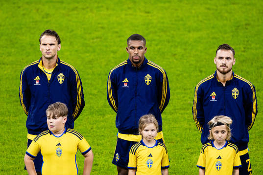 Albin Ekdal, Isak Hien and Linus Wahlqvist Egnell of Sweden
