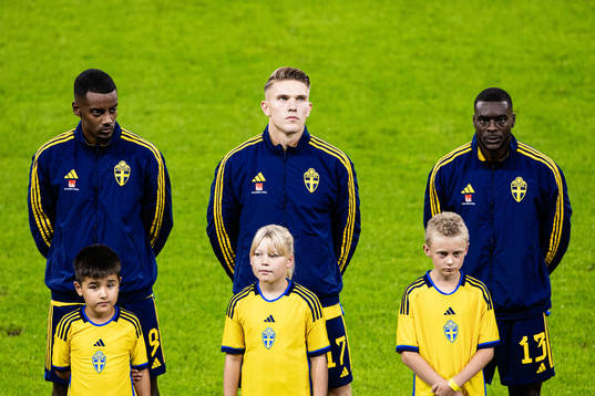 Alexander Isak, Viktor Gyökeres and Ken Sema of Sweden