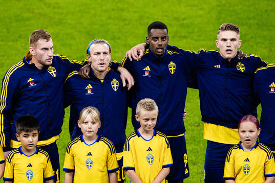 Dejan Kulusevski, Emil Forsberg, Alexander Isak and Viktor